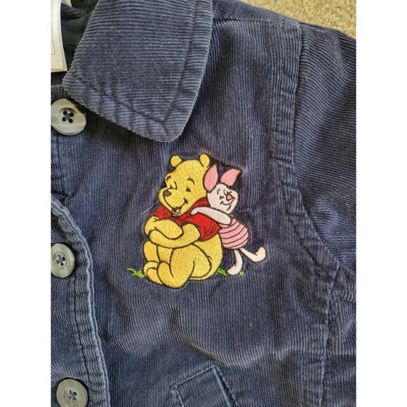 Vintage The Disney Store Embroidered Winnie the Pooh & Piglet Corduroy Shacket - Picture 3 of 6